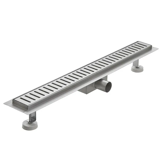 Caniveau de douche en Acier Inox avec grille à fente 70 cm mod. Stripe