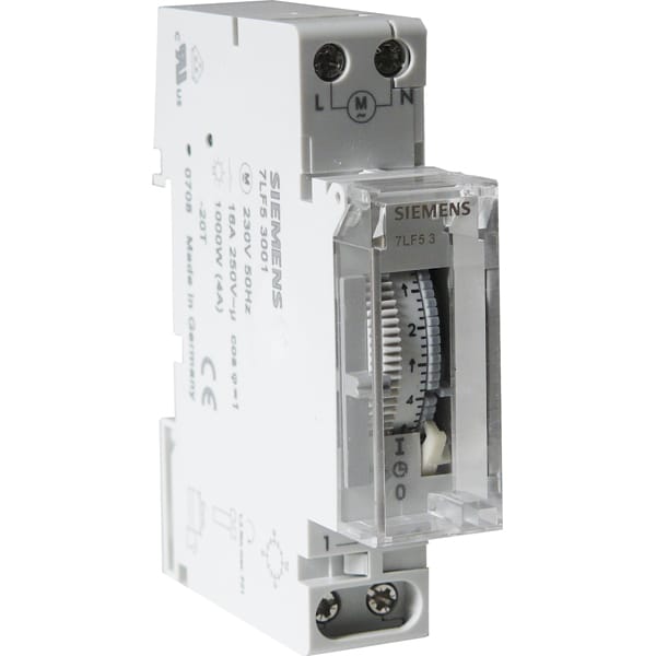 Image principale de Horloge journalière Siemens, 1 module, 230 V, 50 Hz, IP20, programme manuel/automatique