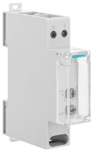 Image principale de Minuterie Siemens, 16 A, réglage 0,5-10 min, interrupteur allumage permanent, préavis extinction clignotant