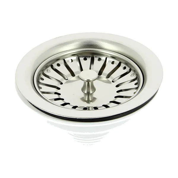 Bonde pour évier Ø90 mm à panier inox
