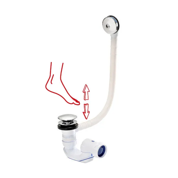 NICOLL Vidage baignoire Easyclic commande au pied 650mm