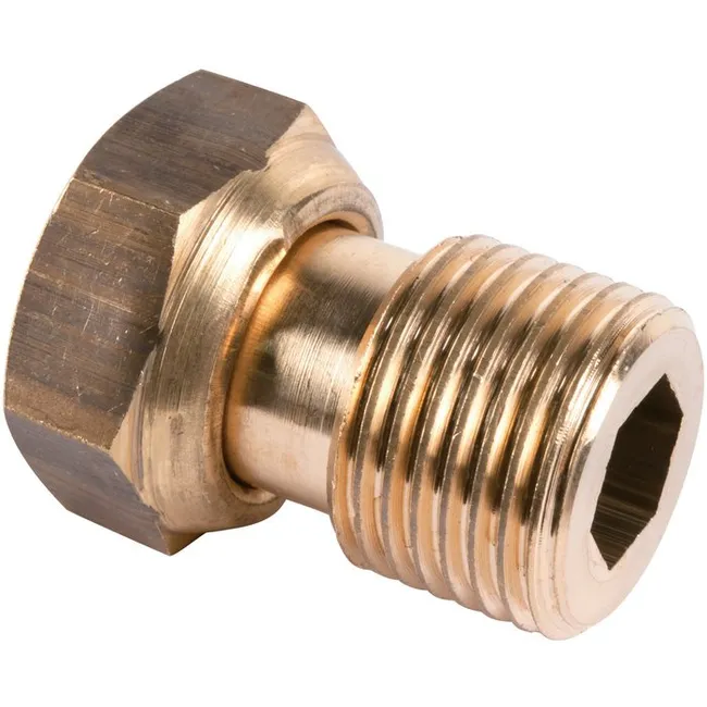 Raccord 2 pièces - M 3/4' - F 3/4' avec trou de plombage - Pour Compteur d'eau - Comap