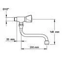 ROBINET EV.SPL.MUR.T.CERAM.200MM PRESTO 70707