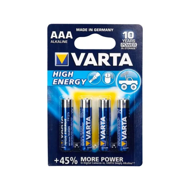 Image principale de ALCALINE AAA / LR03 "HIGH ENERGY" 1.5V-1100mAh 4903.121.414 (4pc/bl)