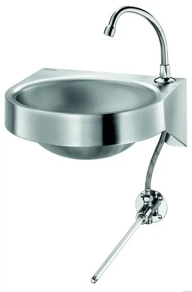 LAVE-MAINS GENOU MURAL TROU D22 INOX 180330