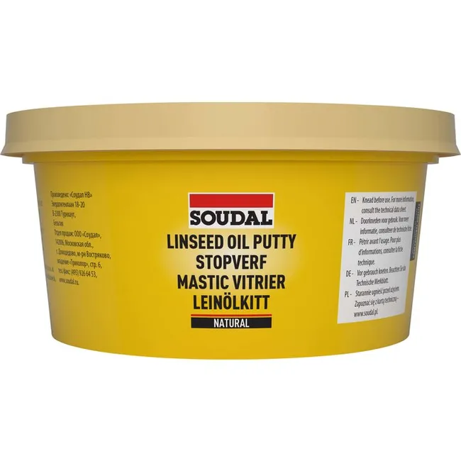 Image principale de Mastic à base de lin - 1 kg - Mastic vitrier - Soudal