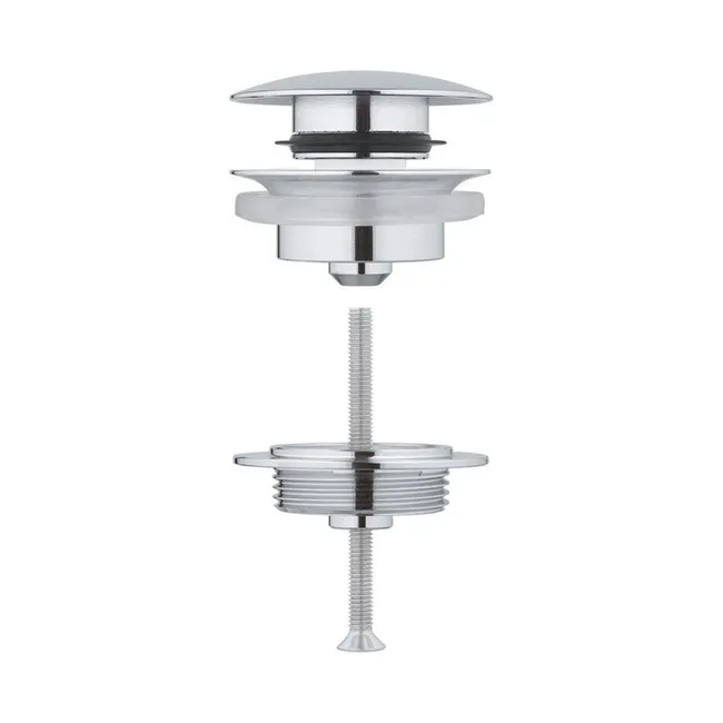 Bonde de vidage clic-clac GROHE 65807000 - Ø 64 mm - Chrome
