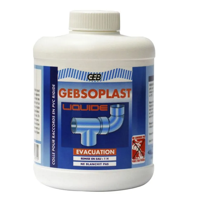 Geb - Colle Gebsoplast liquide pour raccord évacuation 1L + 1 pinceau - 504770