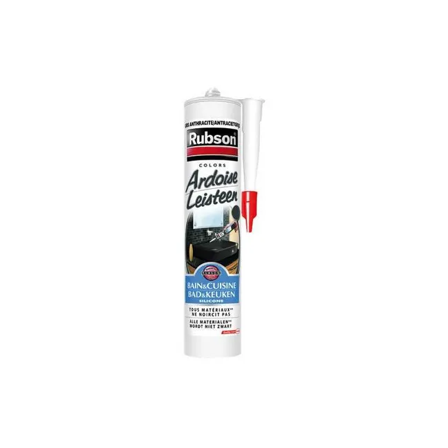 Image principale de Silicone sanitaire Rubson 280 ml Ardoise cartouche anti-moisissures