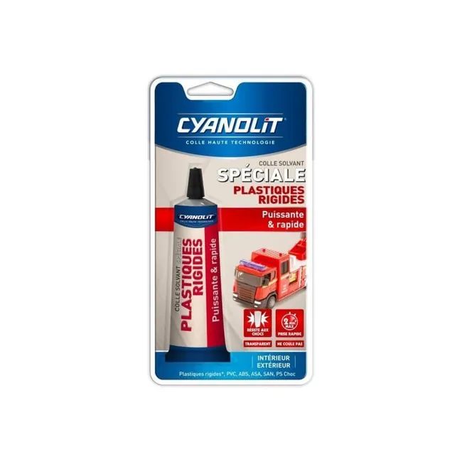Colle spéciale plastiques - CYANOLIT - Fixation forte - Polyvalente pour plastiques