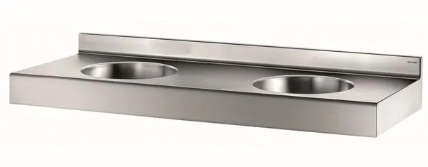 LAVABO DUPLO RP MURAL INOX/SAT. DEL. 120390
