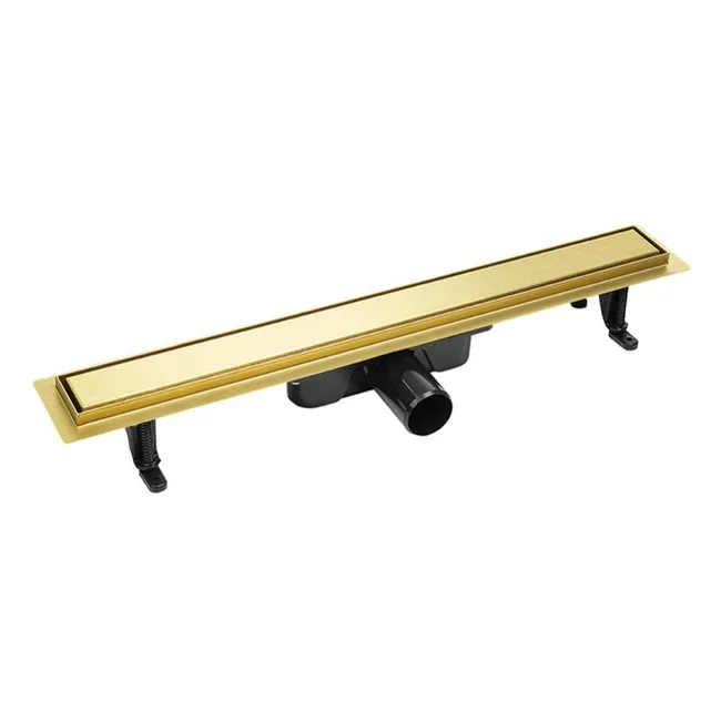 Caniveau de douche BASSO, couleur:doré, longueur:80 cm