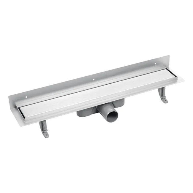 Caniveau de douche BASSO,proche de mur, couleur: inox brossé, longueur:70 cm