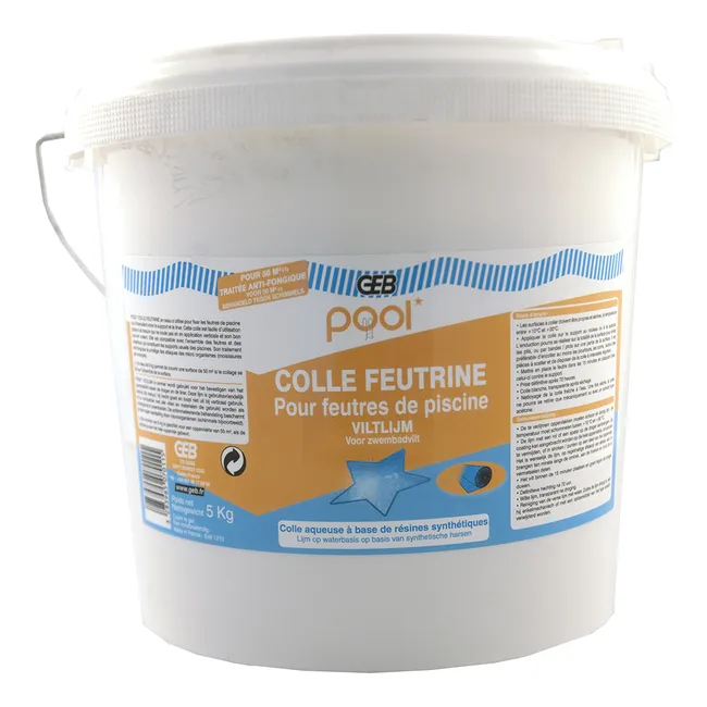 Colle feutrine aqueuse spéciale piscine - Seau 5kg