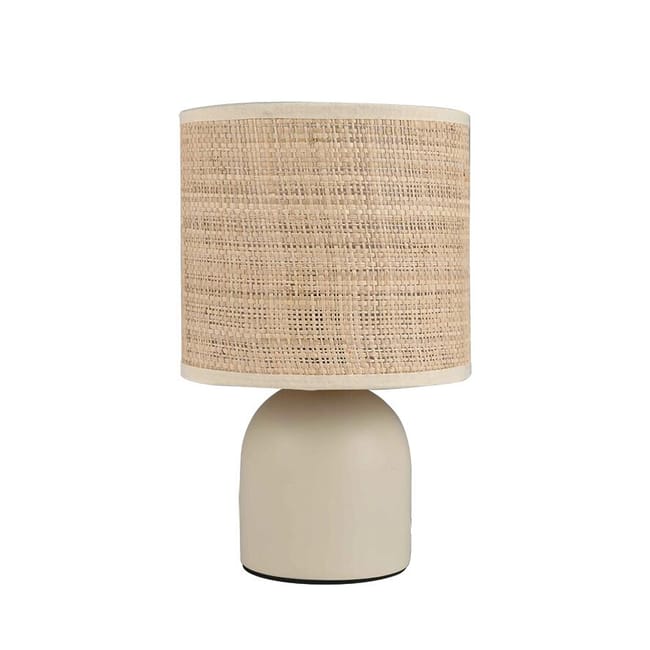 Lampe Oeko, céramique, écru, H.23 cm, E14