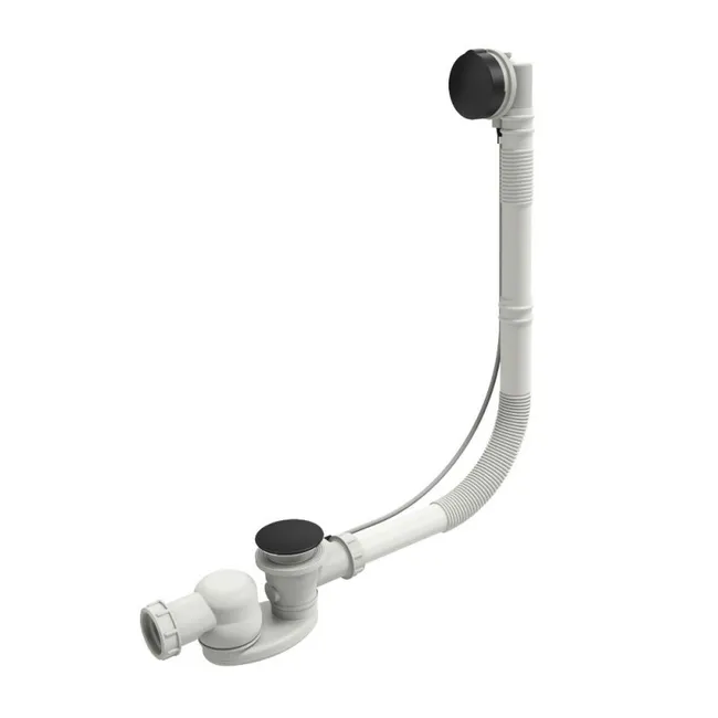 Vidage baignoire extra plat JACOB DELAFON câble long (1m) noir mat