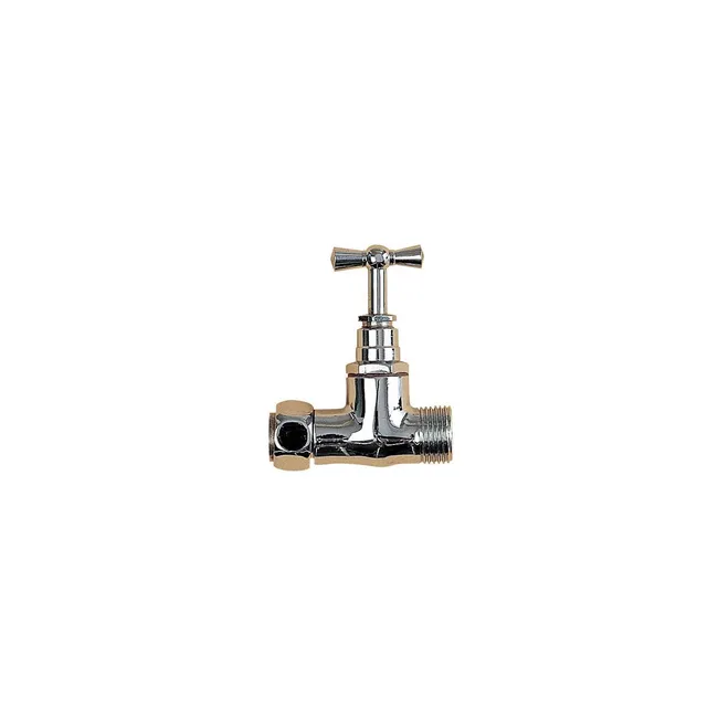 Robinet d arret droit r26 laiton chrome