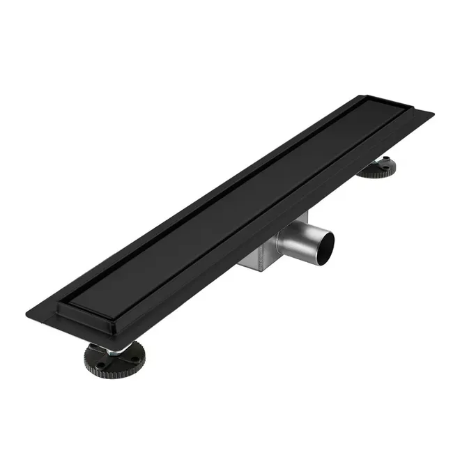 Caniveau de douche en inox Noir - 60 cm