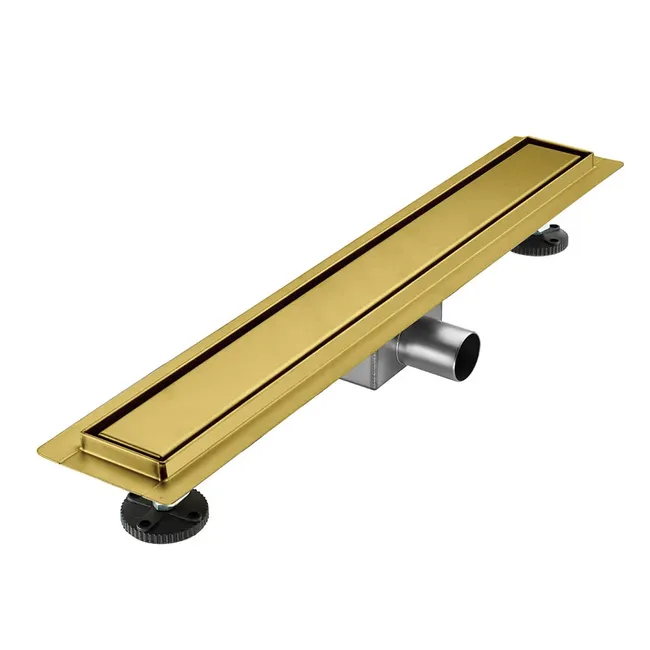 Caniveau de douche en inox Doré brossé - 120 cm