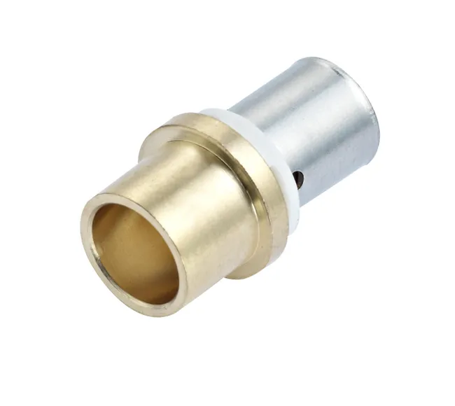 Lot de 2 raccords droits Diam.20 mm à souder Diam.22 mm PER à sertir - COMAP