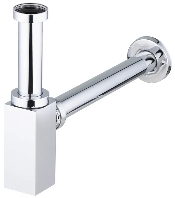 Siphon carré de lavabo apparent en laiton chromé NOYON & THIEBAULT