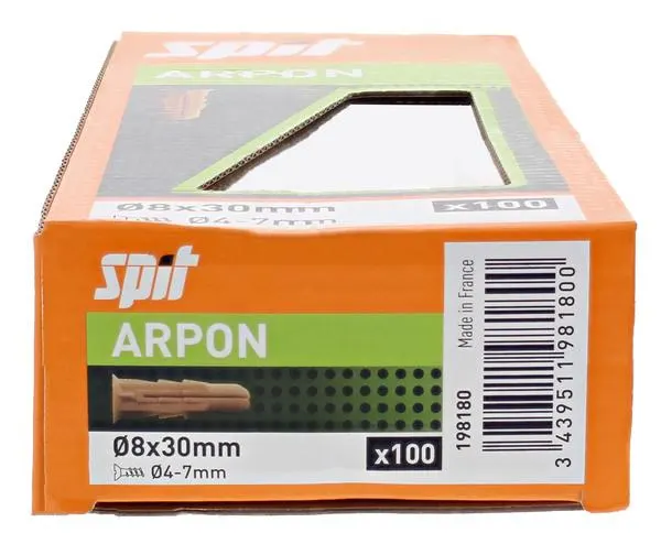 CHEVILLE ARPON 8X30 - BTE100-SPIT 198180