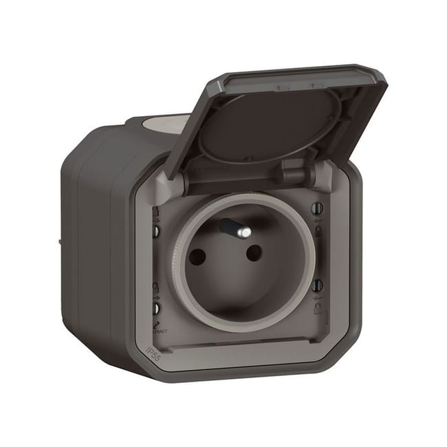 Image principale de PLEXO PRISE 2P T ANTHRACITE COMPLET LEGRAND - 070027