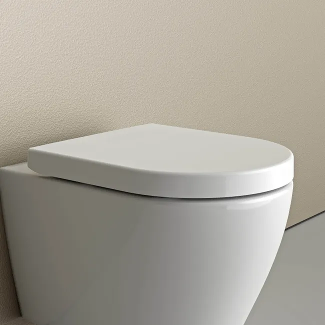 BERNSTEIN - Abattant WC plastique Lunette WC, Cuvette toilette fermeture en douceur - Blanc - 42,5x36,3x4,9cm - U1009