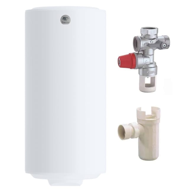 Pack Chauffe eau électrique Stéatis vertical 150 Litres THERMOR + Groupe de sécurité 3/4 + Siphon de groupe