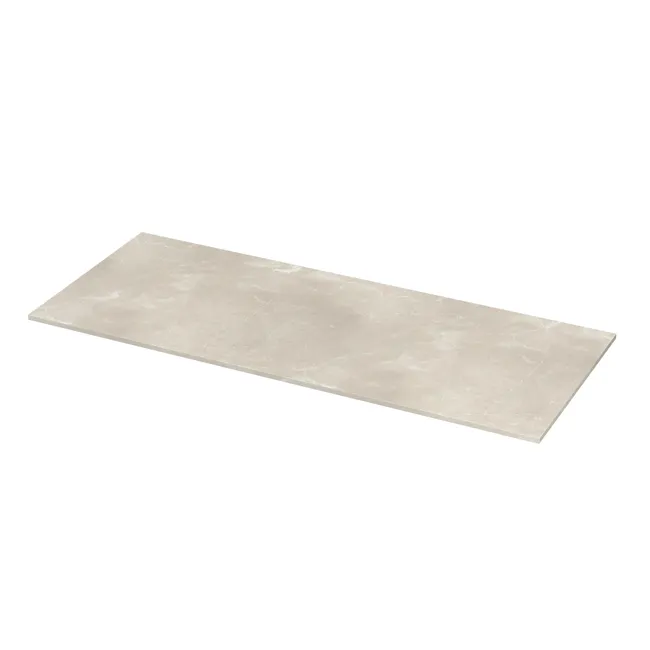 Plan de toilette aggloméré effet marbre beige Ep.1.2 x l.121 x P.49 cm Pearl