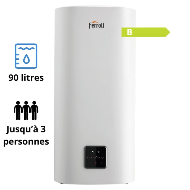 Chauffe-eau électrique plat Titano Twin 100 litres FERROLI