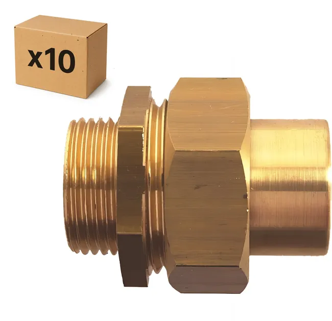 PACK de 10 raccords unions a souder mâle 3/4" (20x27) pour cuivre de 18