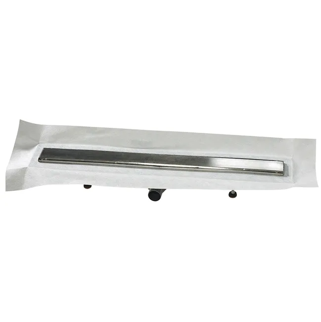 Caniveau de sol à maconner 100 cm acier inox - siphon 360° vertical / horizontal