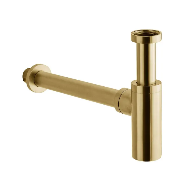 Siphon bouteille 1"1/4 couleur or brossé pour lavabo Paffoni ZACC240HGSP - Honey Gold Spazzolato