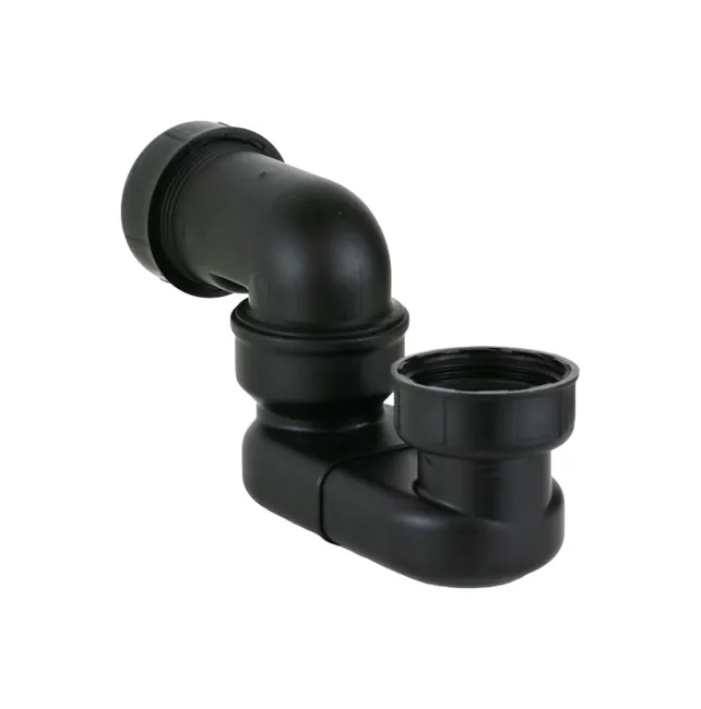Siphon pour colonne de baignoire avec raccord écrou 1"1/2 Vicario 806 - Noir