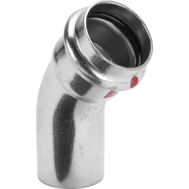 Coude électrozingué 45° MF diamètre 18 à sertir 558345 - VIEGA SARL