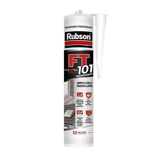 Image principale de Mastic multi-usage transparent 280 ml Ft101 - RUBSON
