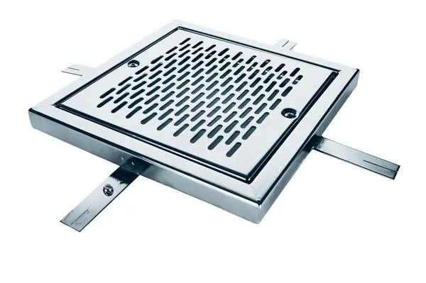 GRILLE ECOULEMENT CARREES INOX 300X300 00285