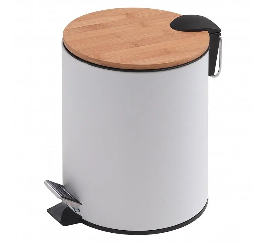 POUBELLE 3L KENTA METAL BLC+BAMBOU 13094000