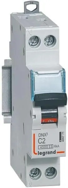 DISJONCTEUR DNX3 4500 6KA 1P+N 25A LEG406804