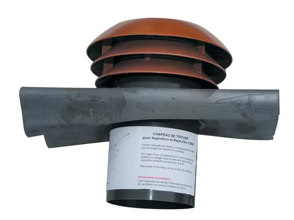 ENTREE/SORTIE AIR TOIT.ROUGE D125MM 464055