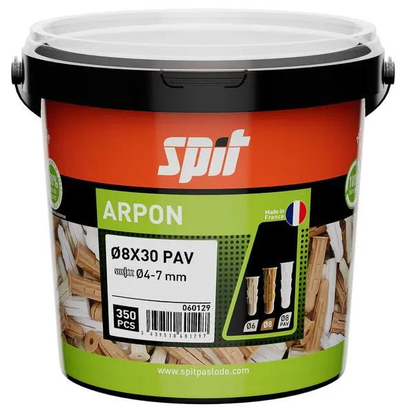 CHEVILLE ARPON 8X30 PAV -SEAU350- 060129