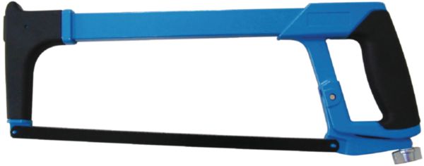 Monture de scie à métaux à poignée revolver - lame orientable avec magasin bleu Novipro