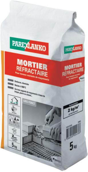 Mortier réfractaire gris sac de 5kg