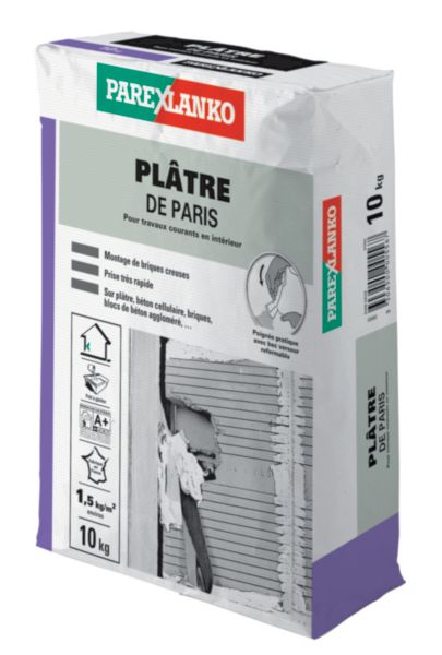 Plâtre fin blanc sac de 10kg