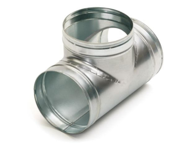 Image principale de Té Equerre Galvanisé : TE 90° - Diamètre 125/125 mm 11093107