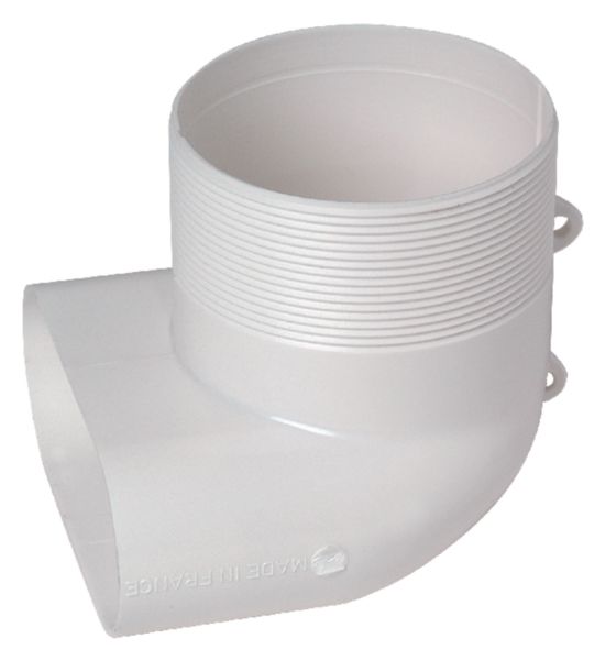Image principale de Coude Minigaine blanc mixte vertical équivalent D80 (40x100) 11023002
