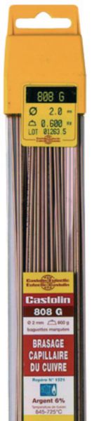 Image principale de Baguette 808G brasage du cuivre argent 6% D2 600g Réf. 808G2006P