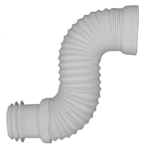 Pipe WC extensible MULTIFORME blanche L 280-650mm Ø 93-110mm Réf. 214-MULTIFORME