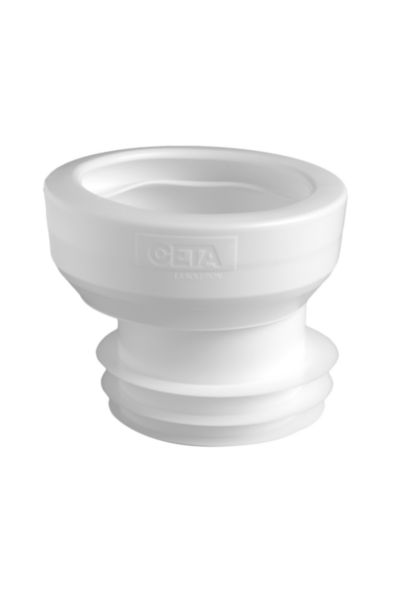 Manchette WC excentré N°8 blanche à lèvres pour tube de Ø 93-110mm Réf. 214-008